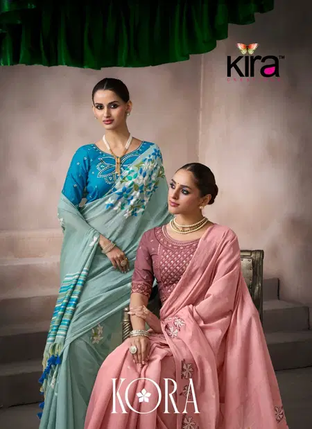 Kora By Kira Viscose Cotton Fabric Saree
